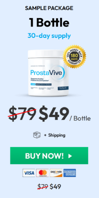 ProstaVive single bottle promotional offer for prostate health with special discount
